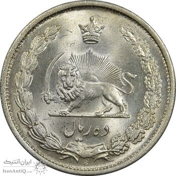 سکه 10 ریال 1323 - MS64 - محمد رضا شاه