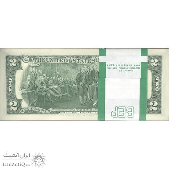 بسته اسکناس 2 دلار 2013 - UNC - آمریکا