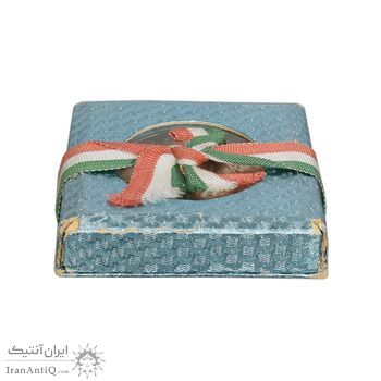 مدال یادبود افتتاح ساختمان فرودگاه بین المللی تهران 1337 - با جعبه فابریک - UNC - محمد رضا شاه