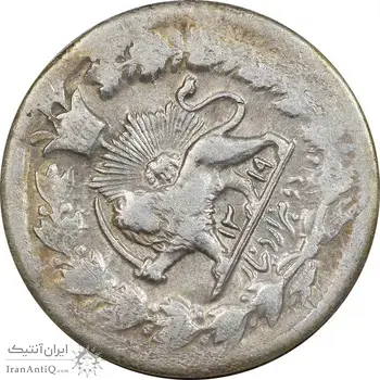 سکه 2000 دینار 1319 خطی - تاریخ فشرده - EF45 - مظفرالدین شاه