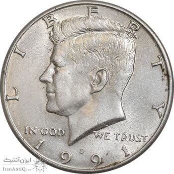 سکه نیم دلار 1991 کندی - MS61 - آمریکا