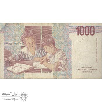 اسکناس 1000 لیر 1990 (مونته‌سوری) جمهوری - تک - VF - ایتالیا