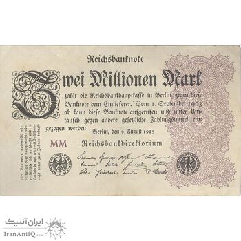 اسکناس 2000000 مارک 1923 جمهوری وایمار - تک - EF - آلمان