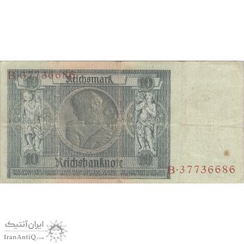 اسکناس 10 مارک 1929 جمهوری وایمار - تک - VF - آلمان