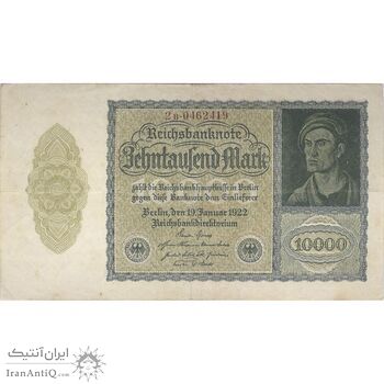 اسکناس 10000 مارک 1922 جمهوری وایمار - تک - VF - آلمان