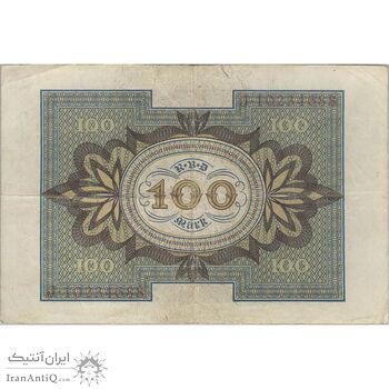 اسکناس 100 مارک 1920 جمهوری وایمار - تک - VF30 - آلمان