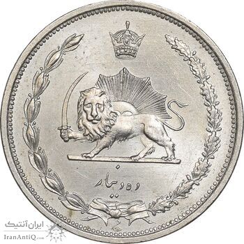 سکه 10 دینار 1310 نیکل - MS64 - رضا شاه