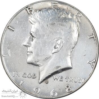 سکه نیم دلار 1968D کندی - EF45 - آمریکا