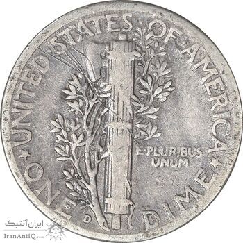 سکه 1 دایم 1944 مرکوری - VF35 - آمریکا