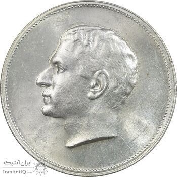مدال نقره بیست و پنجمین سال سلطنت 1344 - UNC - محمدرضا شاه