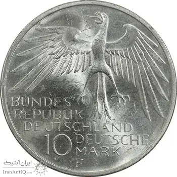 سکه 10 مارک 1972F المپیک مونیخ - MS64 - آلمان