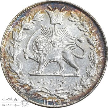 سکه 1000 دینار 1329 خطی - MS63 - احمد شاه