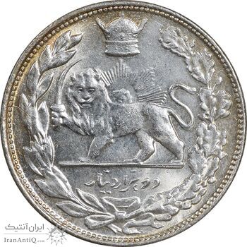 سکه 2000 دینار 1307 - MS65 - رضا شاه