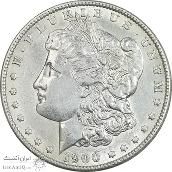 سکه یک دلار 1900 مورگان - MS61 - آمریکا