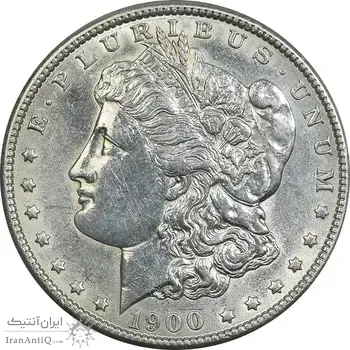 سکه یک دلار 1900 مورگان - MS61 - آمریکا