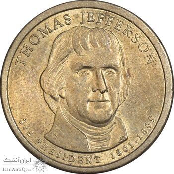 سکه یک دلار 2007D ریاست جمهوری توماس جفرسون - MS61 - آمریکا