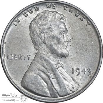 سکه 1 سنت 1943 لینکلن - MS61 - آمریکا