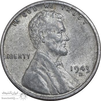 سکه 1 سنت 1943D لینکلن - AU58 - آمریکا
