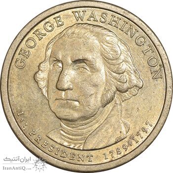 سکه یک دلار 2007P ریاست جمهوری جرج واشنگتن - AU58 - آمریکا