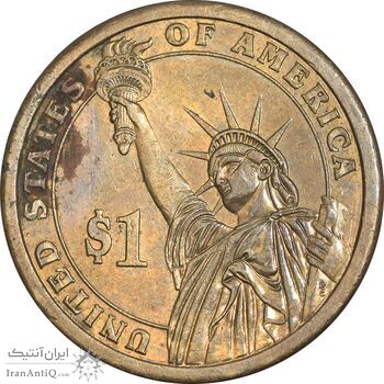 سکه یک دلار 2007D ریاست جمهوری جان آدامز - AU58 - آمریکا