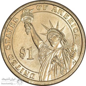 سکه یک دلار 2007D ریاست جمهوری جان آدامز - MS61 - آمریکا