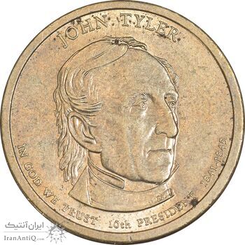 سکه یک دلار 2009 ریاست جمهوری جان تایلر - AU58 - آمریکا