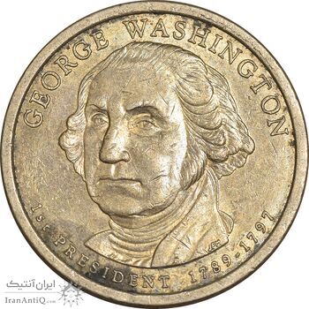 سکه یک دلار 2007P ریاست جمهوری جرج واشنگتن - AU55 - آمریکا