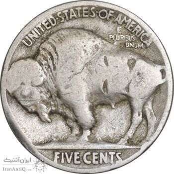 سکه 5 سنت بوفالو - تاریخ نامشخص - EF45 - آمریکا