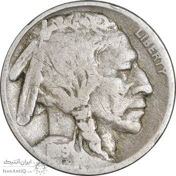 سکه 5 سنت بوفالو - تاریخ نامشخص - EF45 - آمریکا