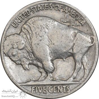 سکه 5 سنت 1937 بوفالو - EF45 - آمریکا