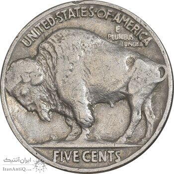 سکه 5 سنت 1936 بوفالو - EF45 - آمریکا