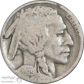 سکه 5 سنت 1925 بوفالو - EF40 - آمریکا