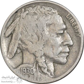 سکه 5 سنت 1930 بوفالو - EF40 - آمریکا