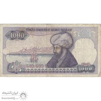 اسکناس 1000 لیره بدون تاریخ (1986) جمهوری - تک - VF - ترکیه