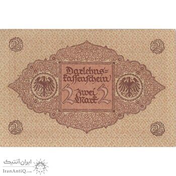 اسکناس 2 مارک 1920 جمهوری وایمار - تک - EF - آلمان