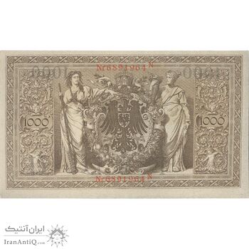اسکناس 1000 مارک 1910 ویلیام دوم - تک - EF - آلمان