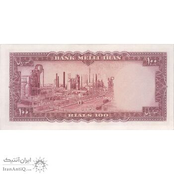 اسکناس 100 ریال 1333 - تک - UNC62 - محمد رضا شاه