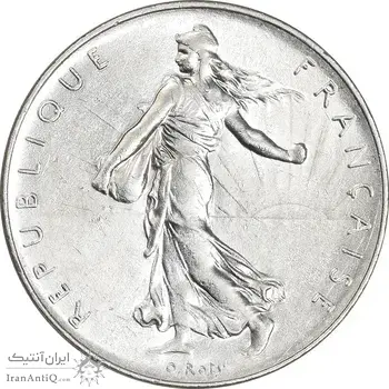 سکه 1 فرانک 1974 جمهوری پنجم - MS61 - فرانسه