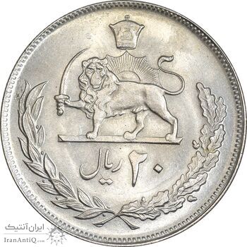 سکه 20 ریال 1352 عددی - MS63 - محمد رضا شاه سکه 20 ریال 1352 عددی - MS63 - محمد رضا شاه