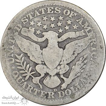 سکه کوارتر دلار 1916 باربر - VF30 - آمریکا سکه کوارتر دلار 1916 باربر - VF30 - آمریکا