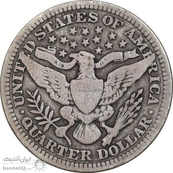 سکه کوارتر دلار 1903 باربر - VF35 - آمریکا