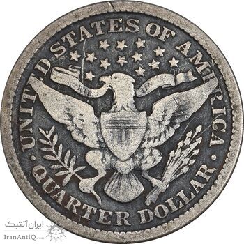 سکه کوارتر دلار 1895 باربر - VF30 - آمریکا