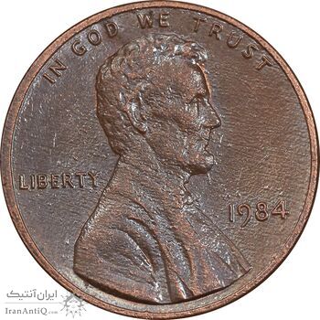 سکه 1 سنت 1984 لینکلن - MS61 - آمریکا