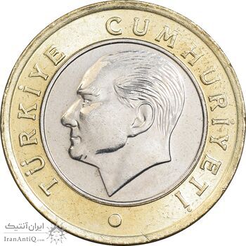سکه 1 لیر 2022 جمهوری - MS61 - ترکیه