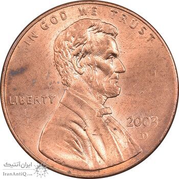 سکه 1 سنت 2003D لینکلن - MS63 - آمریکا