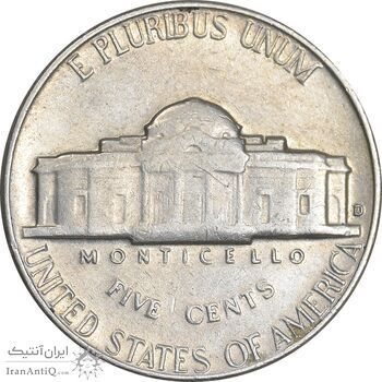سکه 5 سنت 1964 جفرسون - EF40 - آمریکا