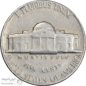 سکه 5 سنت 1964 جفرسون - EF40 - آمریکا