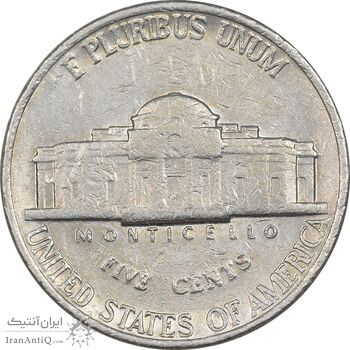 سکه 5 سنت 1987 جفرسون - EF40 - آمریکا