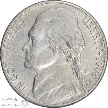 سکه 5 سنت 1994 جفرسون - EF40 - آمریکا