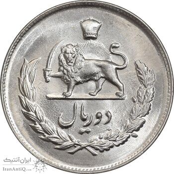 سکه 2 ریال 1332 مصدقی - MS63 - محمد رضا شاه